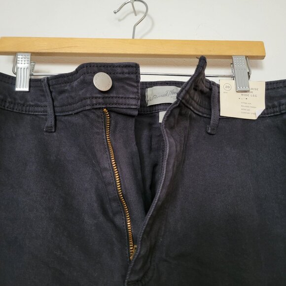 Universal Thread High-Rise Sailor Wide Leg Pants Size 20 Reg Black Denim - Picture 3 of 6